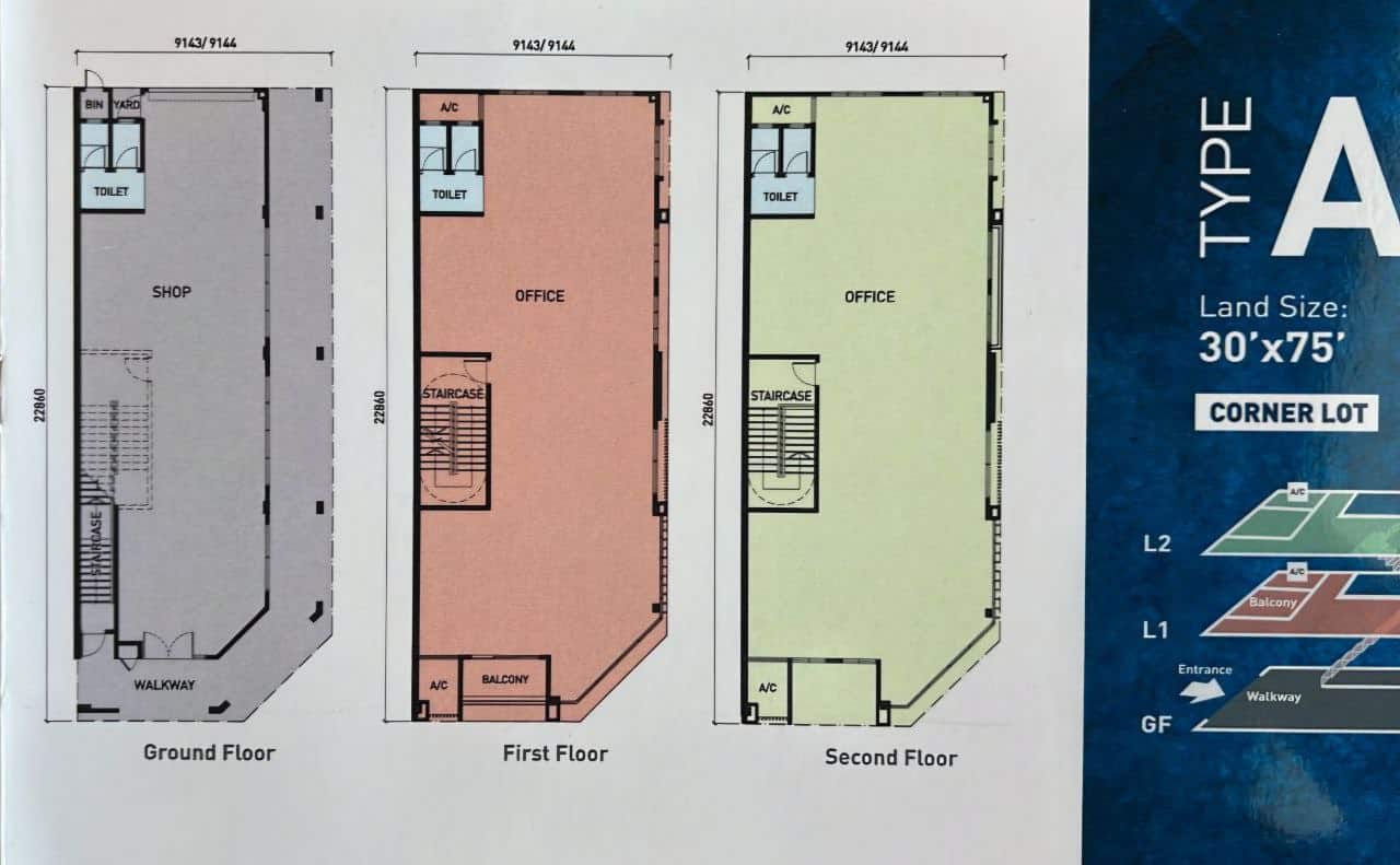3 Storey Shoplot Taman Mount Austin 5