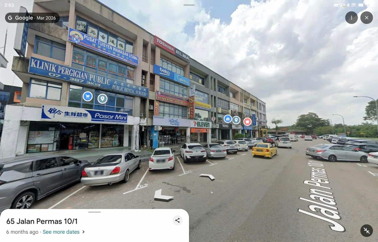 4-Storey End Lot Shoplot Permas Jaya 3