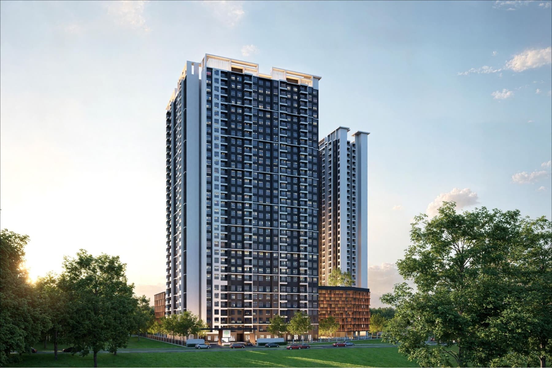 Bodaiju Residences building perspective render