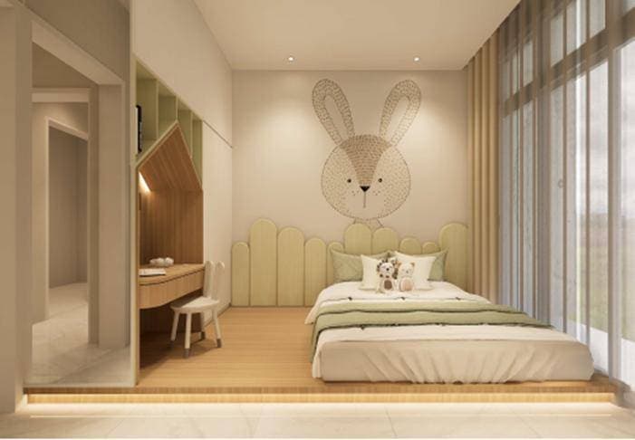 Bodaiju Residences interior lounge render