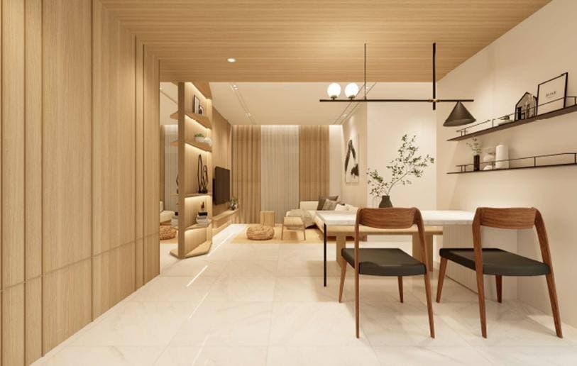 Bodaiju Residences bedroom interior render