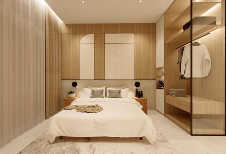 Bodaiju Residences living area interior render