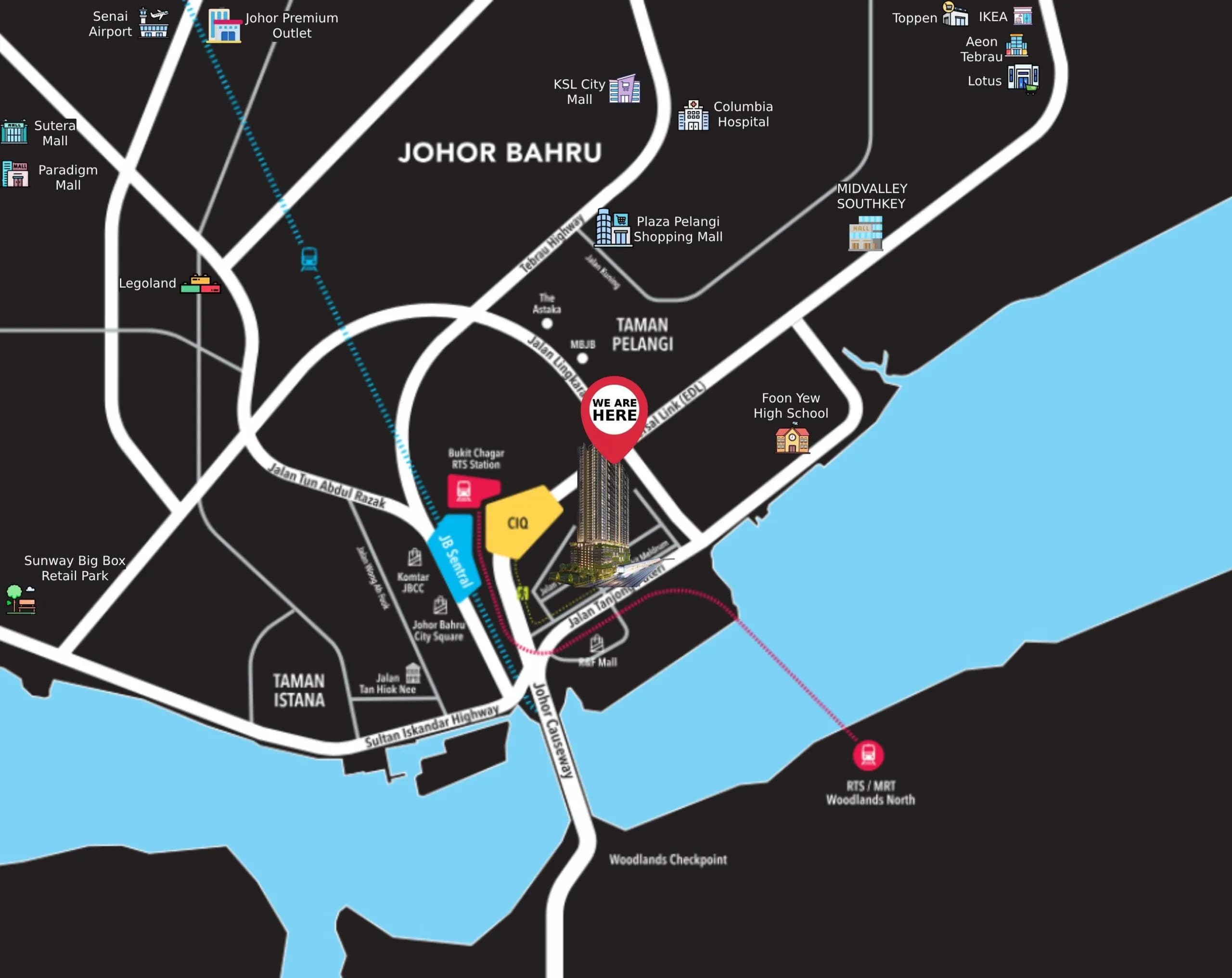 Summer Suites JB CIQ location map near CIQ and RTS