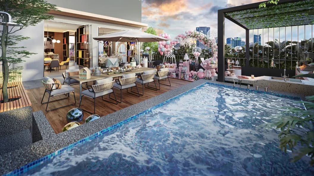 Summer Suites JB CIQ swimming pool render